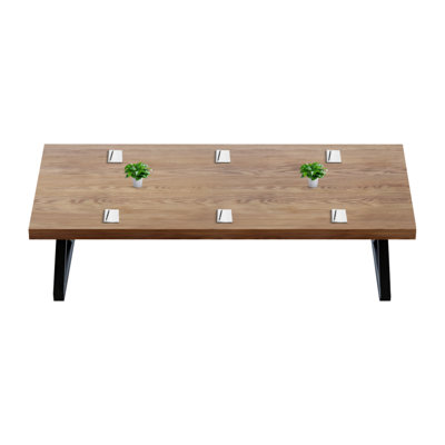 8-Person Modern Solid Wood Conference Table by 17 Stories