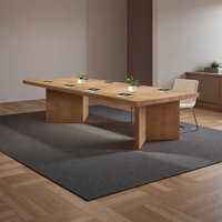 Modern Solid Wood Rectangular Conference Table for 8 People by Latitude Run