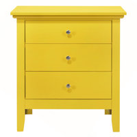 Vibrant Casual Yellow Nightstand