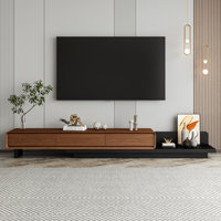 Modern Extendable TV Stand with Storage, Adjustable 78.74"–110.24", Wood Media Console with 3 Drawers & Open Shelf for Living Room by Latitude Run