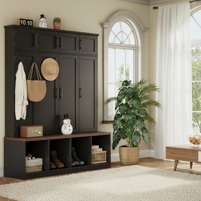 Zorindale Hall Tree Storage Cabinet - Farmhouse, Open Compartment
