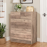Winado 5-Drawer Wood Storage Dresser for Bedroom,Chest of Drawers for Closet by Winston Porter