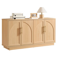 Curved Arch Four Door Sideboard Storage Cabinet with Adjustable Shelves by Ophelia & Co.