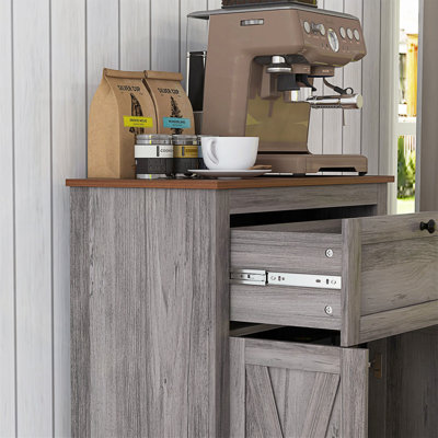 Accent Cabinet, Kitchen Sideboard Storage Cabinet With Double Doors, Drawer, And Adjustable Shelf For Bedroom, Living Room by Ebern Designs