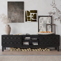 Modern Mid-Century Media Console With 4 Drawers And Cable Management, TV Console Table For Tvs Up To 75",Entertainment Center For Living Room And Offi by George Oliver