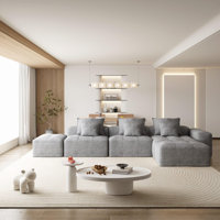 Modern Oversized Modular Sectional Sofa,Sparkling Chenille Fabric Soft Cushion Sofa With 6 Pillows,6 PCS DIY Combination Tufted Sofa,No Assembly Requi by Latitude Run