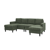 Ranjeeta 101" Wide Modular Sofa with Ottoman by Ebern Designs