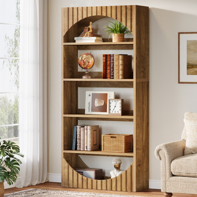 70.8-inch Tall Bookshelf, Farmhouse Style