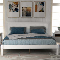 Platform Bed Frame With Headboard,Wood Slat Support by Red Barrel Studio