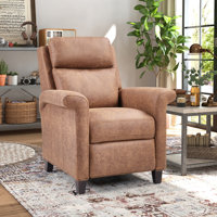31.1" Wide Modern Premium Breathable Faux Leather Push Back Recliner by Latitude Run