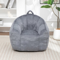 Bean Bag Chair for Kids, Small Bean Bag Sofa Chairs with filler, Beige Comfy Beanbag Chair with Handle for Living Room, Bedroom by Trule