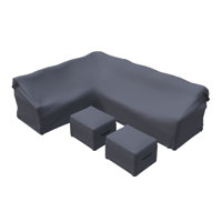 Direnzo 98" Wide Outdoor Conversation Set Group Seating Sectional Sofa Covers by Latitude Run
