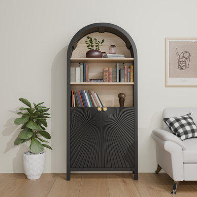 61" Tall Arched Cabinets by Latitude Run