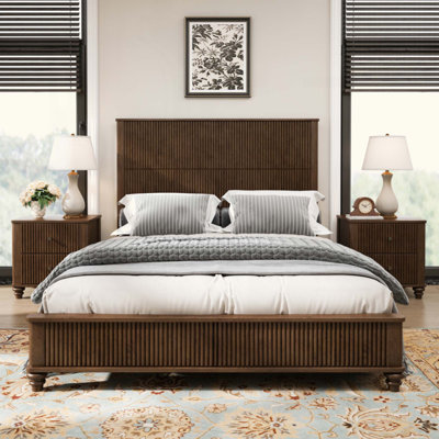 4-Piece Bedroom Set With A Bed,2 Nightstands And 5 Drawer Dresser by Ebern Designs