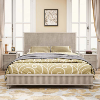 4-Piece Bedroom Set With A Bed,2 Nightstands And 5 Drawer Dresser by Ebern Designs