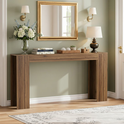 63" Extra Long Farmhouse Console Table For Entryway by Longshore Tides