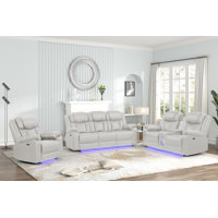 Challenger Modern Contemporary LED Power Recliner Chair Made With Wood And Metal Frame by Latitude Run