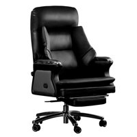 Winston Leather Heated Ventilation Classic Luxury Office Chair with Massage-Brown by Kinnls