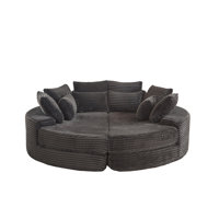 78.5" Wide Oversized Round Chaise Lounge Chair by Dakota Fields