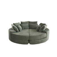 78.5" Wide Oversized Round Chaise Lounge Chair by Dakota Fields