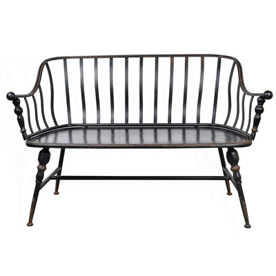 Metal Settee Bench by Hokku Designs