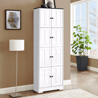 Storage Cabinet, Storage Cabinet 8 Door, Tall With Doors And 4 Shelves, Wall by Latitude Run