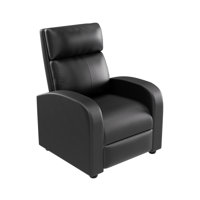 Pu Leather Single Sofa Home Theater, Living Room Lounge Chair With Lumbar Support