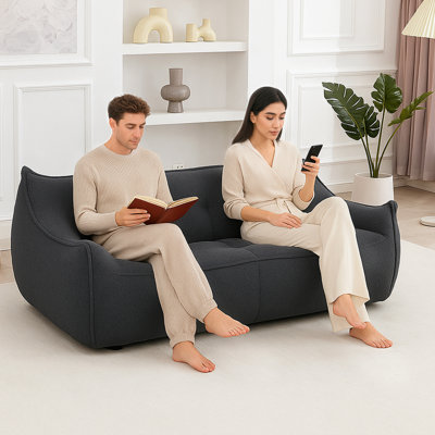 Wide Bean Bag Chair for Adults, Loveseat for Living Room