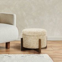 24.6 ? Upholstered Storage Ottoman With Wooden Tray by Hokku Designs