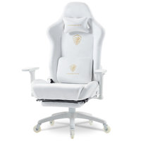 Breathable Suede Fabric Gaming Chair, Big and Tall Ergonomic Game Chair with Adjustable Massage Lumbar Support,3D Armrests,Retractable Footrest and Sm by Ivy Bronx