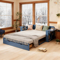 Storage Daybed With Pull Out Trundle Sofa Bed, Convertible Desk And Side Tables by Hokku Designs