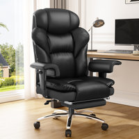 Office Chair With High Back, Foot Rest & Arms, Wide Gaming Chair With Lumbar Support For Office by Red Barrel Studio