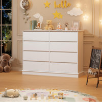 51" 8-Drawer Dresser for Bedroom, Modern Wood Chest of Drawers with Large Storage Drawers by Ebern Designs