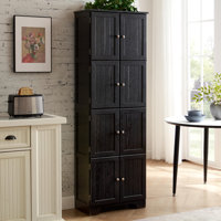 72.4" Tall Storage Cabinet Tall Storage Cabinet With 8 Doors And 4 Shelves ,Bookshelf Living Room, Kitchen, Dining Room, Office Freestanding Storage by Dakota Fields