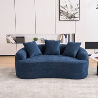 LY-025S Curved Loveseat: Compressed No Assembly by Dakota Fields