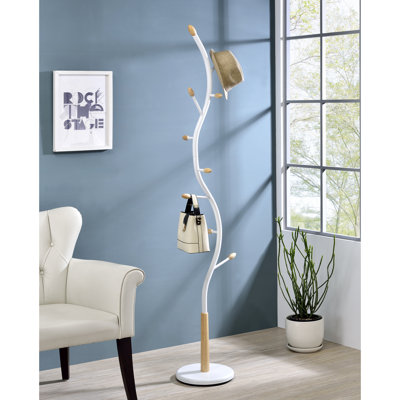 Metal  And  Standing Coat Rack by Wrought Studio