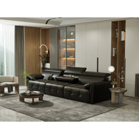 122" Genuine Leather Modern Modular Sofa by Ebern Designs