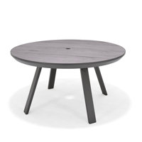 Outdoor Patio Aluminum Round Dining Table by Beachcrest Home