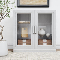 Hoshi 36"H x 31"W Display Cabinet With Tempered Glass Shelves by Latitude Run