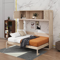 Queen Size Murphy Bed With Storage Cabinets by One Allium Way