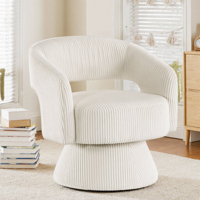 Modern Luxury Orange Velvet Swivel Accent Chair - Plush Comfort & Timeless Design