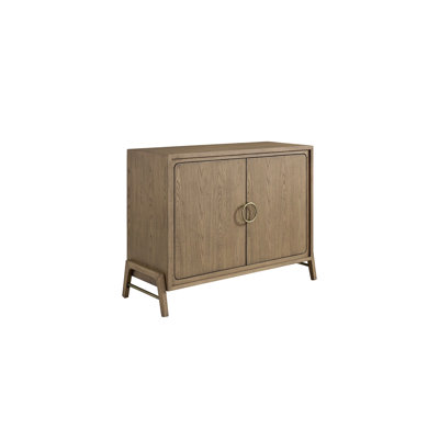 46" Latte Server With Two Doors, Custom Hardware, Finish, Storage Cabinets, Modern Soft Design, Solid Wood + , Brown, 47.69 In. Depth, 18.24 Width, 36 by Ebern Designs
