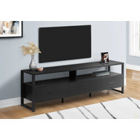 Tv Stand, 72 Inch, Media Entertainment Center, Storage Drawers, Metal, Contemporary, Modern by Ophelia & Co.