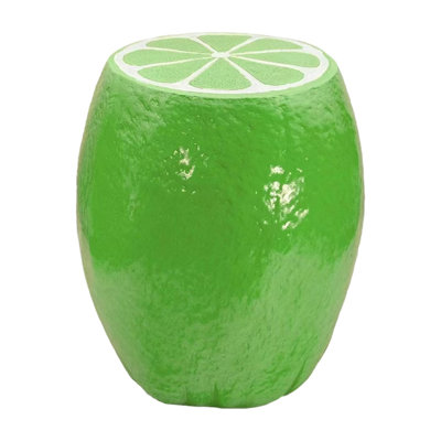 Yellow Lemon Fruit Stool, 14"Oversized Resin Stool, Side Table, Home Decor Plant Stand Garden Indoor Outdoor Decorations, Multi-Purpose Innovative Gar by Ivy Bronx