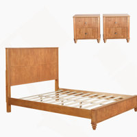 3-Piece Bedroom Set With A Bed And 2 Nightstands by Wrought Studio
