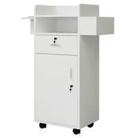 Makeup Vanity Salon Stations For Hair Stylist Trolley Cart Barber Station, 37.4