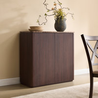 Cherise Storage Cabinet, 2-Door Sideboard - Side Panels and Faux Marble Top by Ebern Designs