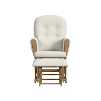 Kennedy Classic Rocker with Ottoman, Vanilla Fabric