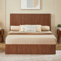 Birzer Curved Queen Wooden Platform Bed Lift Up Storage by Latitude Run