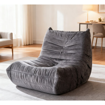 Luxury Accent Chair Button-Tufted Detail Microfiber Comfy Chair Living Room Furniture 1Pc by George Oliver